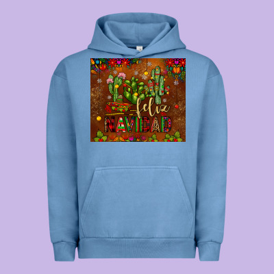 Feliz Navidad Cactus Urban Hoodie Designed By Jahusdesignshop