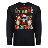 Black i paused my game for christmas Premium Sweatshirt - Zillion Design Studio