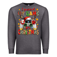 Charcoal Heather i paused my game for christmas Premium Sweatshirt - Zillion Design Studio