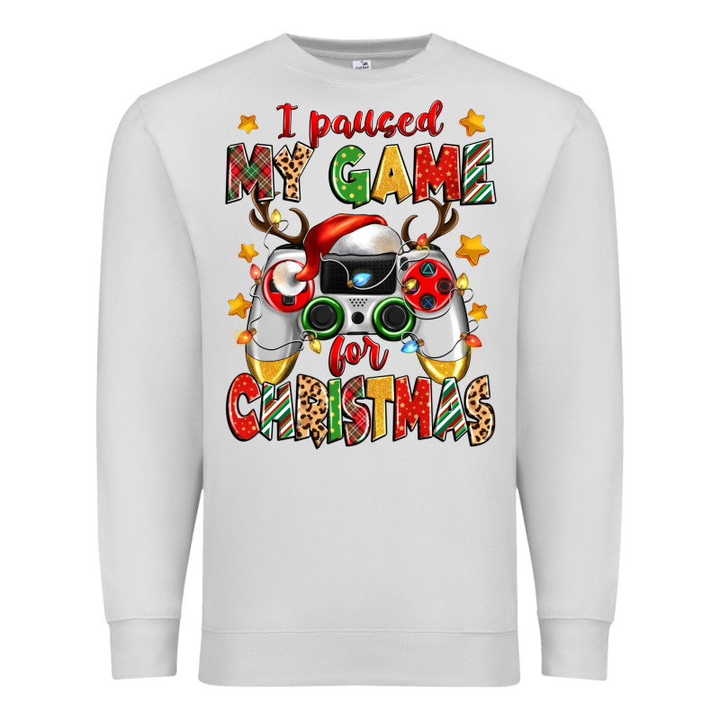 I Paused My Game For Christmas Premium Sweatshirt by Zillion Design Studio | Teevron