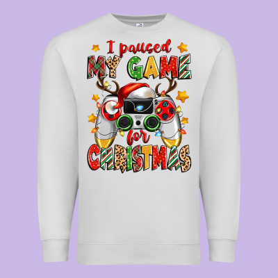 I Paused My Game For Christmas Premium Sweatshirt Designed By Zillion Design Studio