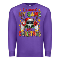 Purple i paused my game for christmas Premium Sweatshirt - Zillion Design Studio