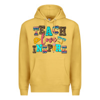 Antique Gold teach love inspire Premium Hoodie - AdoDesignShop