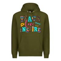 Army Green teach love inspire Premium Hoodie - AdoDesignShop