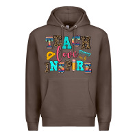 Coffee teach love inspire Premium Hoodie - AdoDesignShop