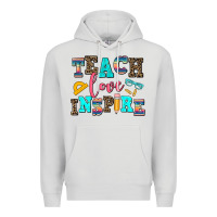 Dove Grey teach love inspire Premium Hoodie - AdoDesignShop