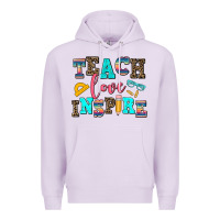 Lilac teach love inspire Premium Hoodie - AdoDesignShop