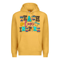 Mustard teach love inspire Premium Hoodie - AdoDesignShop