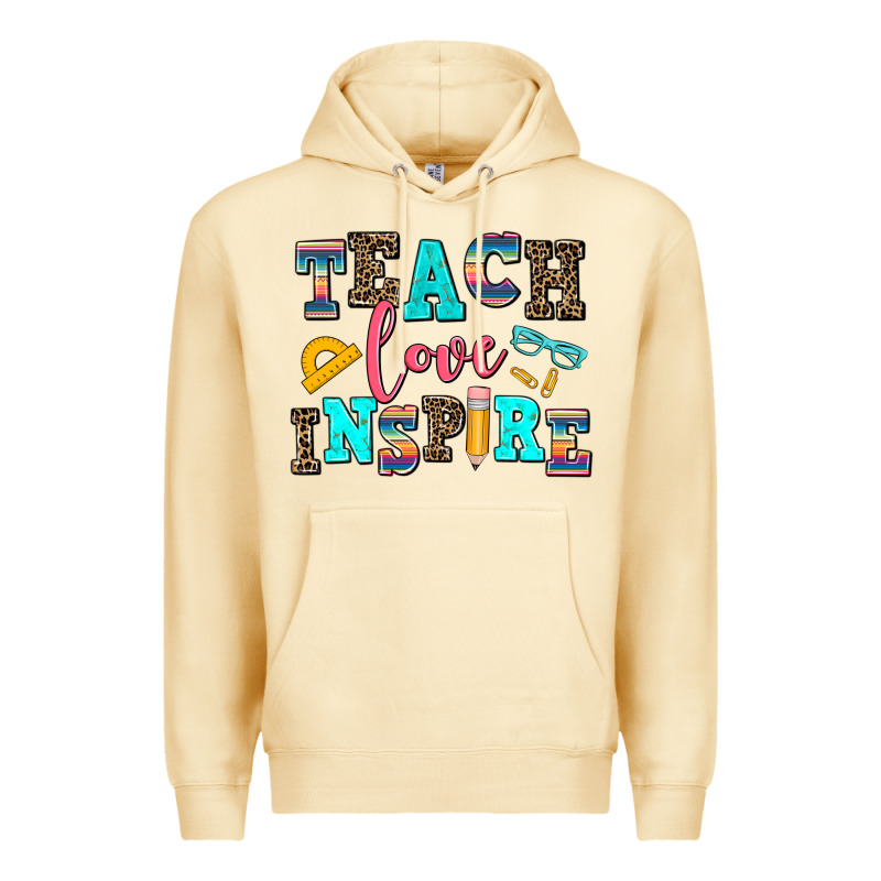 Teach Love Inspire Premium Hoodie by AdoDesignShop | Teevron