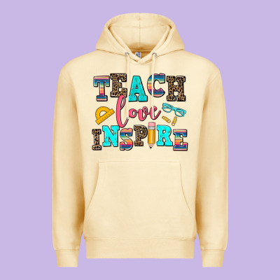 Teach Love Inspire Premium Hoodie Designed By Adodesignshop