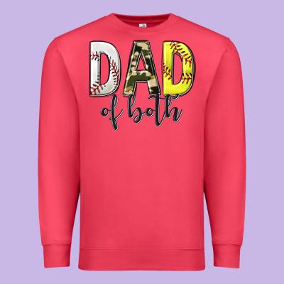 Premium Sweatshirt dad of both with softball and baseball