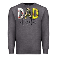 Charcoal Heather dad of both with softball and baseball Premium Sweatshirt - texasbilliewilder