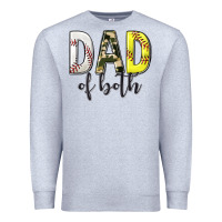 Heather Grey dad of both with softball and baseball Premium Sweatshirt - texasbilliewilder