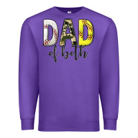 Purple dad of both with softball and baseball Premium Sweatshirt - texasbilliewilder