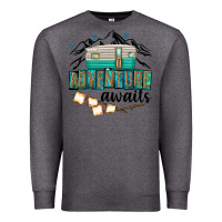 Charcoal Heather adventure awaits Premium Sweatshirt - texasbilliewilder
