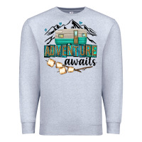 Heather Grey adventure awaits Premium Sweatshirt - texasbilliewilder