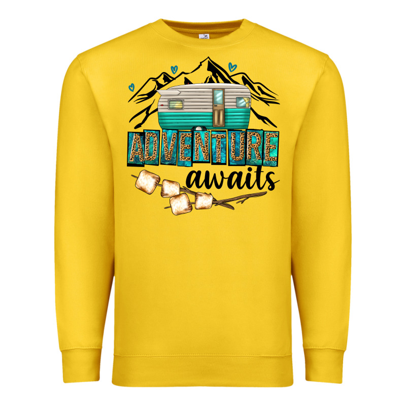 Adventure Awaits Premium Sweatshirt by texasbilliewilder | Teevron