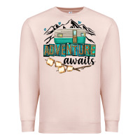 Pale Pink adventure awaits Premium Sweatshirt - texasbilliewilder