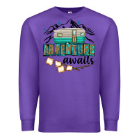 Purple adventure awaits Premium Sweatshirt - texasbilliewilder