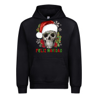 Black feliz navidad skull cactus Urban Hoodie - JahusDesignShop