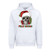 White feliz navidad skull cactus Urban Hoodie - JahusDesignShop