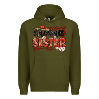 Army Green baseball sister Premium Hoodie - JahusDesignShop