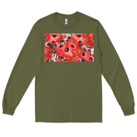 Army Green watermelon strawberry cowhide cup Long Sleeve Tee - BarkalooDesign