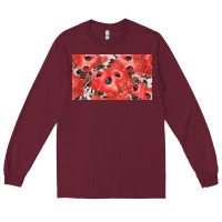 Burgundy watermelon strawberry cowhide cup Long Sleeve Tee - BarkalooDesign