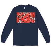 Navy watermelon strawberry cowhide cup Long Sleeve Tee - BarkalooDesign