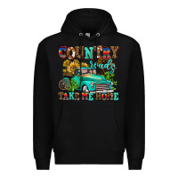 Black country roads take me home Premium Hoodie - AdoDesignShop