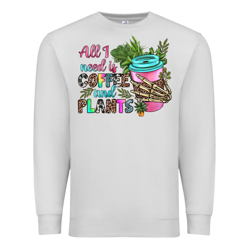 All I Need Is Coffee And Plants Premium Sweatshirt by texasbilliewilder | Teevron