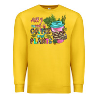 Lemon all i need is coffee and plants Premium Sweatshirt - texasbilliewilder
