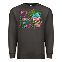 Smoke all i need is coffee and plants Premium Sweatshirt - texasbilliewilder