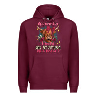 Burgundy apparently i have an attitude who knew Premium Hoodie - JahusDesignShop