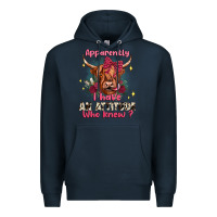Navy apparently i have an attitude who knew Premium Hoodie - JahusDesignShop