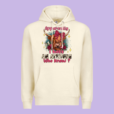 Apparently I Have An Attitude Who Knew Premium Hoodie Designed By Jahusdesignshop