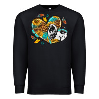 Black cowhide leopard hearts Premium Sweatshirt - texasbilliewilder