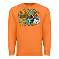 Carrot cowhide leopard hearts Premium Sweatshirt - texasbilliewilder