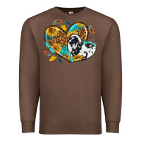 Cowhide Leopard Hearts Premium Sweatshirt | Teevron