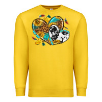 Lemon cowhide leopard hearts Premium Sweatshirt - texasbilliewilder