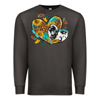 Smoke cowhide leopard hearts Premium Sweatshirt - texasbilliewilder