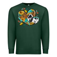 Sports Green cowhide leopard hearts Premium Sweatshirt - texasbilliewilder