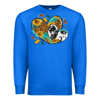 True Royal cowhide leopard hearts Premium Sweatshirt - texasbilliewilder