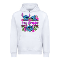 White preview flower stitch 1st grade Urban Hoodie - AdoDesignShop