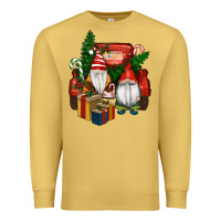 Antique Gold Christmas Truck And Gnome Premium Sweatshirt - RanaPortraitStore