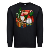 Black Christmas Truck And Gnome Premium Sweatshirt - RanaPortraitStore