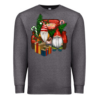 Charcoal Heather Christmas Truck And Gnome Premium Sweatshirt - RanaPortraitStore