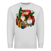 Dove Grey Christmas Truck And Gnome Premium Sweatshirt - RanaPortraitStore