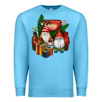 Ocean Blue Christmas Truck And Gnome Premium Sweatshirt - RanaPortraitStore