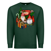 Sports Green Christmas Truck And Gnome Premium Sweatshirt - RanaPortraitStore